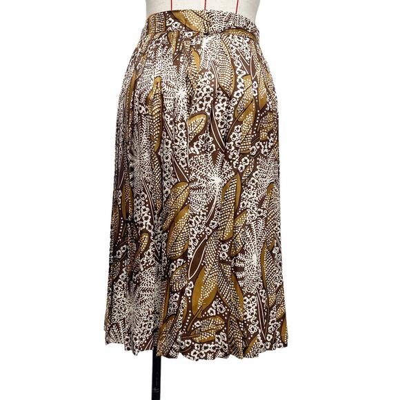 Vintage Ruth McCulloch Womens Size 14 Brown Printed 4 Piece Skirt Set - Picture 8 of 16